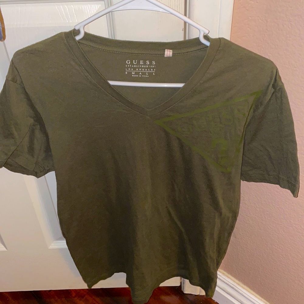 Mens olive v neck